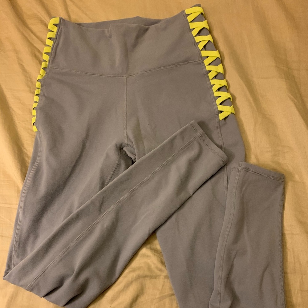 Grey FABLETICS lace up leggings